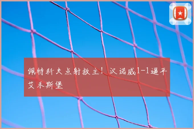 佩特科夫点射救主!汉诺威1-1逼平艾禾斯堡
